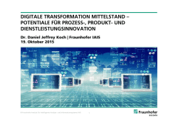 DIGITALE TRANSFORMATION MITTELSTAND &ndash; POTENTIALE F&Uuml;R