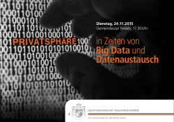 in Zeiten von Big Dataund Datenaustausch in Zeiten von