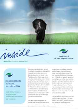 Newsletter in PDF-Form - Dr. Burger im Vitalzentrum