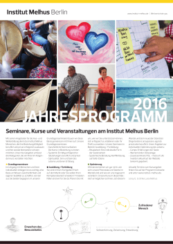 Jahresprogramm 2016 zum