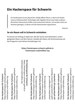 Ein Hackerspace f&uuml;r Schwerin