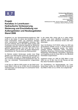 Hydraulische Verbesserung, Sanierung und