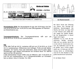 die Woche 14 / 02.04.2016 - Pfarrei St. Lambertus Bremen