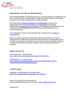 Informationen und Links zur Sturzpr&auml;vention
