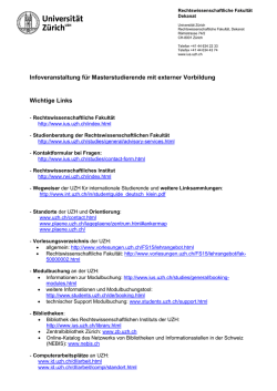 Wichtige Links - Rechtswissenschaftliche Fakultät