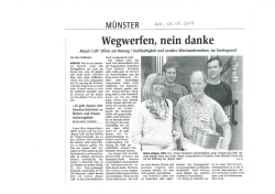Wegwerfen, nein danke - Haus vom Guten Hirten Münster
