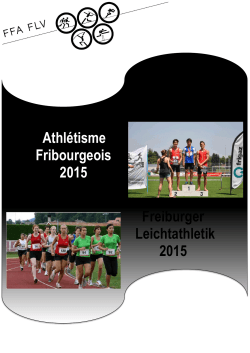 Athlétisme Fribourgeois 2015 Freiburger Leichtathletik 2015