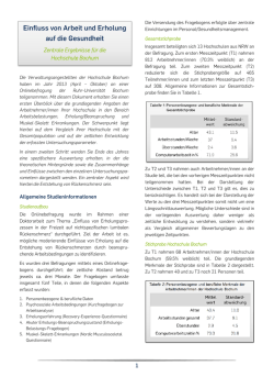 Einfluss von Arbeit und Erholung auf die Gesundheit