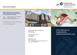 Informationen zur Hysterektomie (Geb&auml;rmutterentfernung)