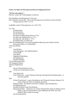 Namen von Opfer der Hexenprozesse