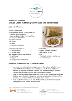 Graved Lachs mit Honig-Senf-Sauce und Berner R&ouml;sti