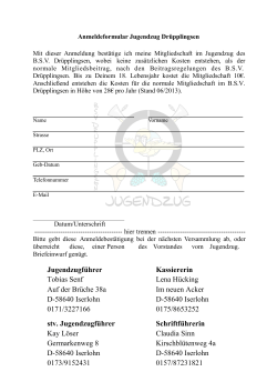 Jugendzugf&uuml;hrer Tobias Senf Auf der Br&uuml;che 38a D