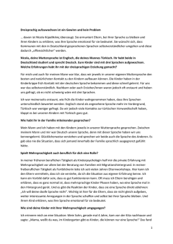 Dreisprachig aufzuwachsen ist ein Gewinn und kein Problem