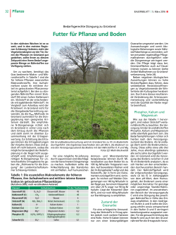 Futter für Pflanze und Boden - Landwirtschaftskammer Schleswig