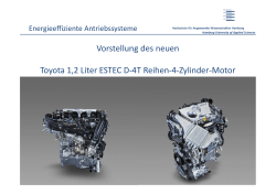 Vorstellung des neuen Toyota 1,2 Liter ESTEC D-4T Reihen