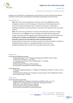 Reglement der Zuchtmeisterschaft