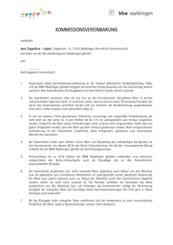 kommissionsvereinbarung
