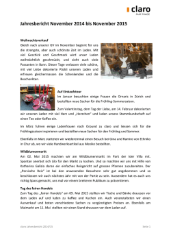 Jahresbericht 2014/2015