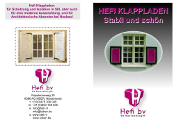 HEFI KLAPPLADEN Stabil und sch&ouml;n