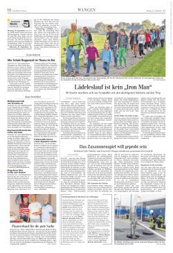 Schwäbische Zeitung, 28.09.2015 - Hauptprobe