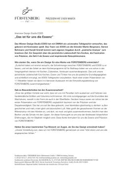 Interview mit den Designer von EOOS lesen