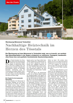 Nachhaltige Heiztechnik im Herzen des T&ouml;sstals