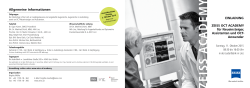 EInlAdung ZEISS OCT ACAdEMY für neueinsteiger, Assistenten und