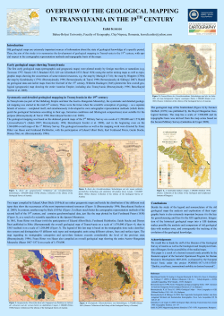 OVERVIEW OF THE GEOLOGICAL MAPPING IN TRANSYLVANIA