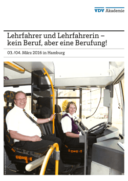 Lehrfahrer und Lehrfahrerin &ndash; kein Beruf, aber eine Berufung!