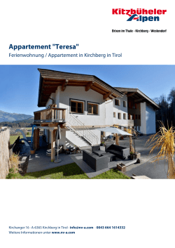 Appartement "Teresa" in Kirchberg in Tirol