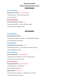 IHA Innsbruck 15.08.2015 Richterin: Mondo Gabrielli Maria Teresa (I