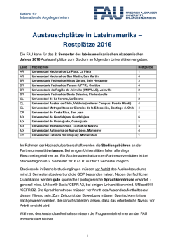 Infoblatt Restpl&auml;tze 2016 - Friedrich-Alexander