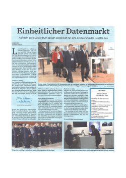 Einheitlicher Datenmarkt - European Data Forum 2015