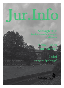 Jur.Info SS 15 - Fachschaft Jura der Uni Münster