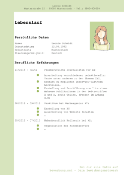 Lebenslauf - Bewerbung.net