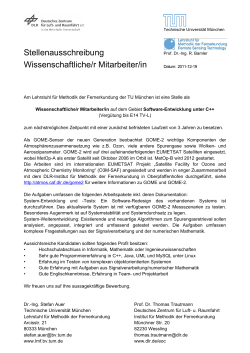 Lehrstuhl für Methodik der Fernerkundung: LMF