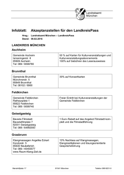 Akzeptanzstellen für den LandkreisPass