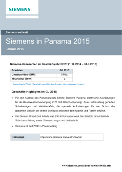 Siemens in Panama 2015