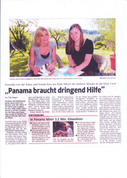Franziska von der Ecken und Svenja Sens berichten über Panama
