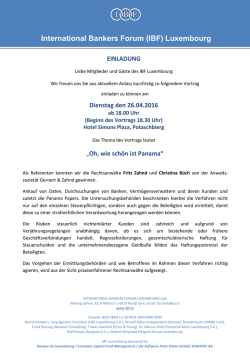 International Bankers Forum (IBF) Luxembourg