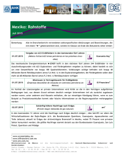 Juli 2015 - AHK Mexiko