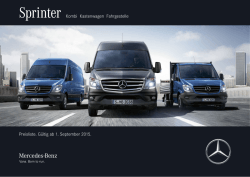 Preisliste Sprinter - Mercedes-Benz