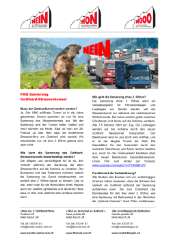 FAQ deutsch  - NEIN zur 2. Gotthardröhre