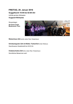 FREITAG, 29. Januar 2016