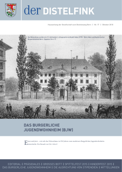 Distelfink Nr. 17 / 2015 - Die Gesellschaft zum Distelzwang