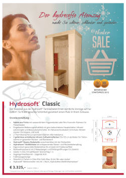 Produktblatt Hydrosoft Classic