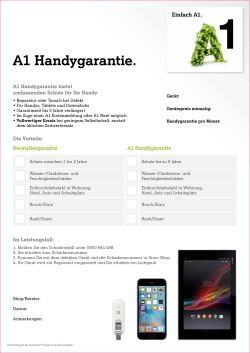Folder Handygarantie - A1 Partner Lesachtal