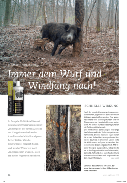 Immer dem Wurf und Windfang nach! Leser