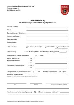 Beitrittserklärung für Erwachsene
