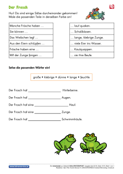 Der Frosch - Lehrerservice.at